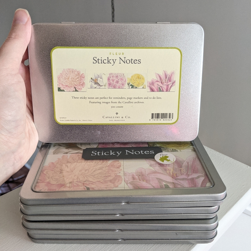 2 Sets Of Vintage Floral Design Sticky Note Pads - Picture 5 of 5